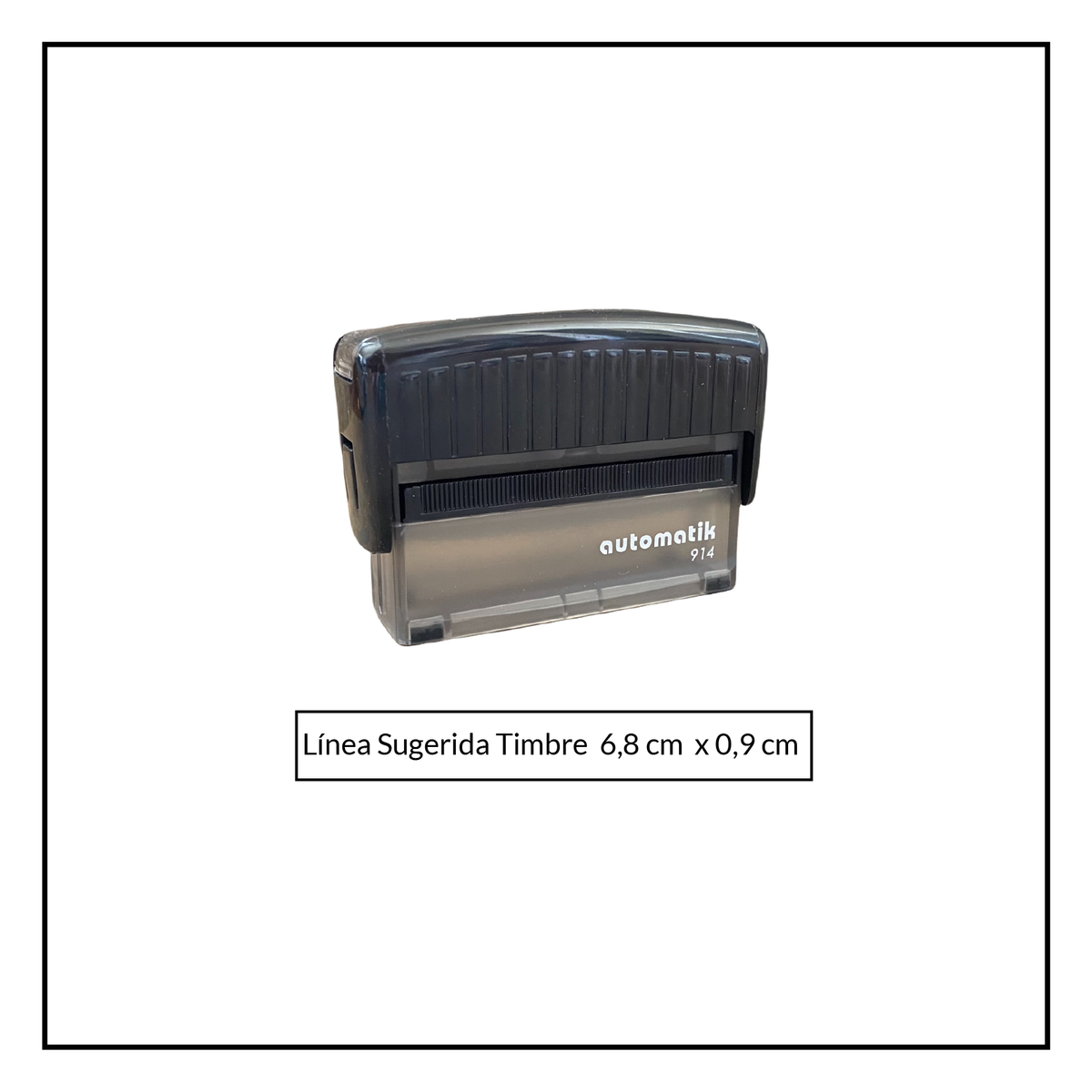 Timbre Automático Personalizado 0,9x6,8 cm – La Timbrería
